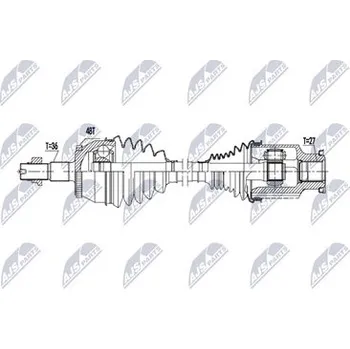 Poloosa kola Hnací hřídel - poloosa NTY NPW-MG-007
