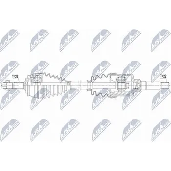 Poloosa kola Hnací hřídel - poloosa NTY NPW-CT-162