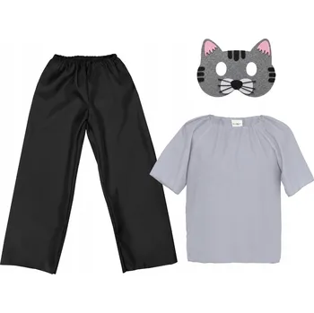 Karnevalový kostým KOSTÝM KOČIČKA SADA NA MAŠKARNÍ PLES KOSTÝM PRO DÍTĚ 98-110 3 dílků