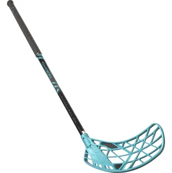 Florbal Oxdog ULTRALIGHT HES 29 TQ ROUND MBC2 Florbalová hůl černá / tyrkysová, Pravá (pravá ruka dole), 96cm (=106cm)