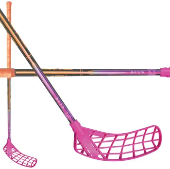 Florbal Exel E-FECT BLACK 2.9 OVAL MB Florbalová hůl růžová / oranžová, Pravá (pravá ruka dole), 96cm (=106cm)