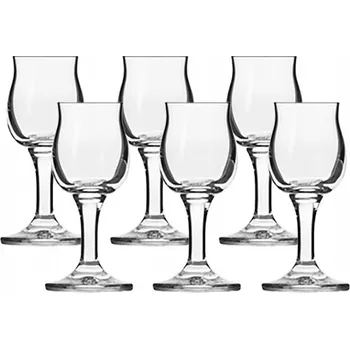 Sklenice Skleničky tulipány na podstavci na likér vodky likéry 25 ml sada 6 KROSNO