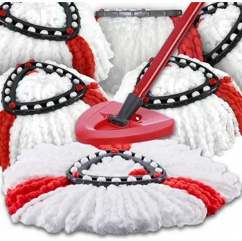 mop 6x VLOŽKA DO MOPU ROTAČNÍ MOP NÁHRADNÍ HLAVICE MEGA ABSORPČNÍ NÁHRADA