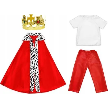 Karnevalový kostým KOSTÝM KRÁLE KOSTÝM KRÁL KACPER JASEŁKA KRÁL MELCHIOR KORUNA 98-110