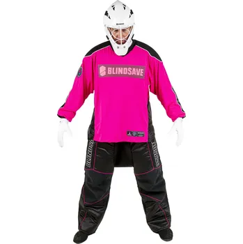 Florbalový dres BlindSave Limited edition LEGACY set with helmet Brankářský set s přilbou L, bílá / černá / růžová