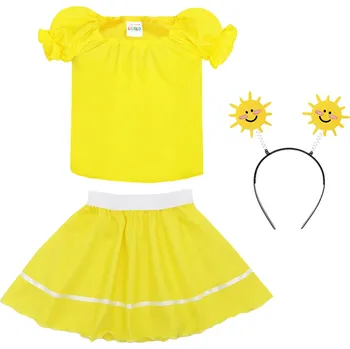 Karnevalový kostým KOSTÝM SLUNÍČKO SET KOSTÝM SLUNCE NA JARNÍ PLES PŘEVLEK 98-110 3 DÍLY