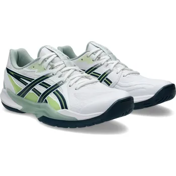 Pánská sálová obuv Asics POWERBREAK FF Sálová obuv WHITE / TRANQUIL TEAL, UK 10,5, EU 46, US 11,5, 29 cm