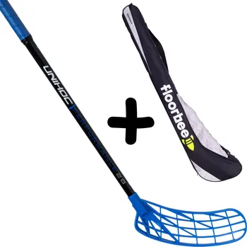 Florbal Unihoc UNILITE PERFORMANCE FL 28 blue + Stickbag Set florbalky s vakem modrá / černá, Levá (levá ruka dole), 96cm (=106cm)