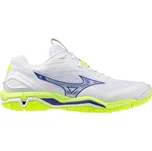 Mizuno WAVE STEALTH 6 X1GA243039 Sálová obuv White / Lightning Yellow / Dazzlin, UK 8, EU 42, US 9, 27 cm