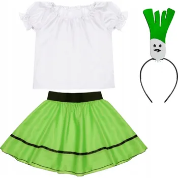 Karnevalový kostým KOSTÝM PÓREK ZELENINA PŘEVLEK PORA ČELENKA 98-110