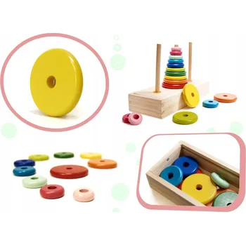 Obraz Dřevěná pyramida třídič duhová - Hanoit pro děti