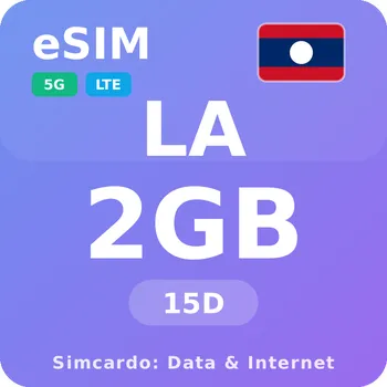 SIM karta Laos Mobilní Internet - eSIM 2GB 15 dní datová SIM karta