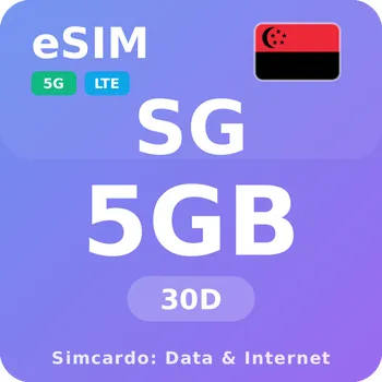 SIM karta Singapur Mobilní Internet - eSIM 5GB 30 dní datová SIM karta