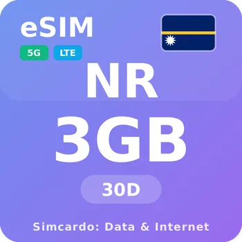 SIM karta Nauru Mobilní Internet - eSIM 3GB 30 dní datová SIM karta