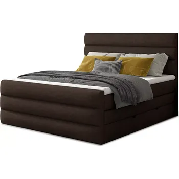 Postel Dvoulůžková boxspringová postel Cande 180x200 Sawana 26 hnědá