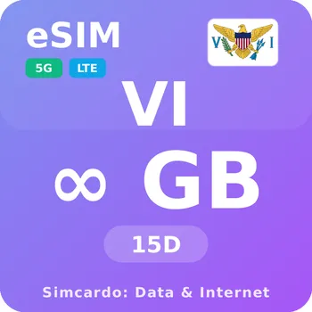 SIM karta Americké Panenské ostrovy Neomezený Mobilní Internet - eSIM 15 dní datová SIM karta (esims_ULP_15D_VG_V2)