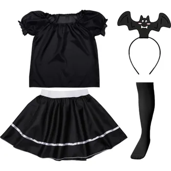 Karnevalový kostým KOSTÝM PAVOUK PŘEVLEK PAVOUČEK KOSTÝM NA HALLOWEEN ČERNÝ 116-128 5 dílů