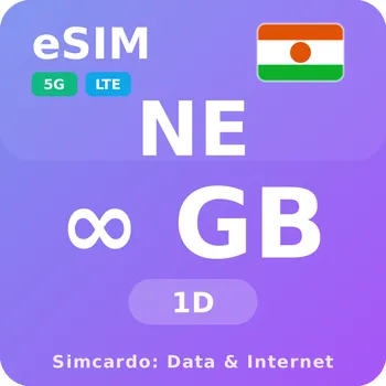 SIM karta Niger Neomezený Mobilní Internet - eSIM 1 dní datová SIM karta (esims_ULE_1D_NA_V2)