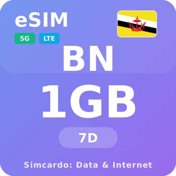SIM karta Brunej Mobilní Internet - eSIM 1GB 7 dní datová SIM karta