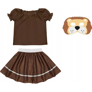 Karnevalový kostým KOSTÝM LEV SUKNĚ HALENKA MASKA 98-110