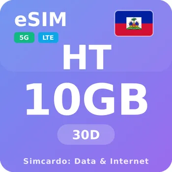 SIM karta Haiti Mobilní Internet - eSIM 10GB 30 dní datová SIM karta