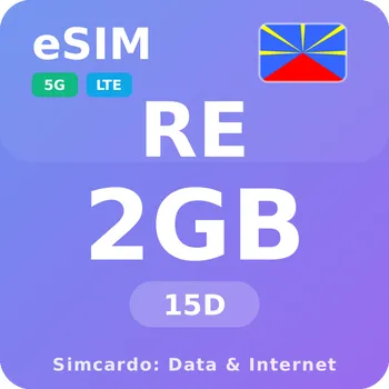 SIM karta Réunion Mobilní Internet - eSIM 2GB 15 dní datová SIM karta