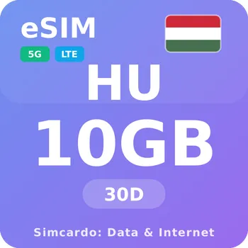 SIM karta Maďarsko Mobilní Internet - eSIM 10GB 30 dní datová SIM karta