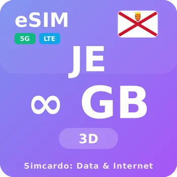 SIM karta Jersey Neomezený Mobilní Internet - eSIM 3 dní datová SIM karta (esims_ULE_3D_IT_V2)