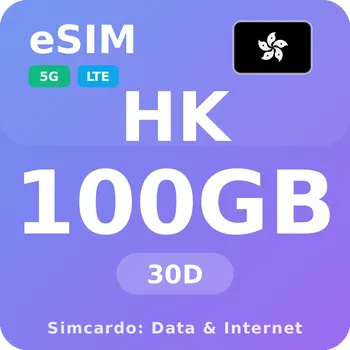 SIM karta Hongkong Mobilní Internet - eSIM 100GB 30 dní datová SIM karta