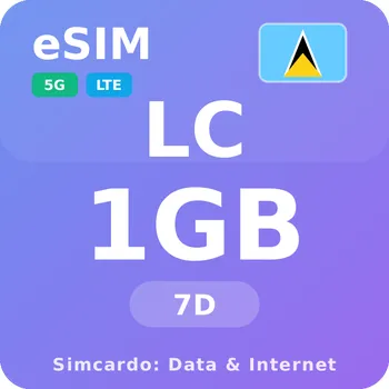 SIM karta Svatá Lucie Mobilní Internet - eSIM 1GB 7 dní datová SIM karta