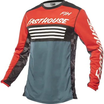 Moto dres Fasthouse Youth Grindhouse Omega Jersey Red White Blue Velikost: YM 2815-4122
