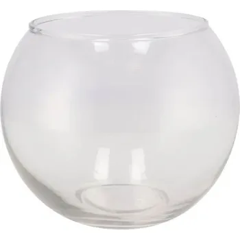 Váza Baňatá skleněná váza Sphere transparent - Ø 17*14 cm
