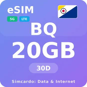 SIM karta Bonaire, Svatý Eustach a Saba Mobilní Internet - eSIM 20GB 30 dní datová SIM karta