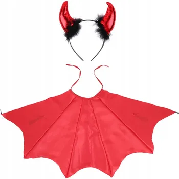 Karnevalový kostým SADA ČERTICE KOSTÝM ČERT KOSTÝM DÉMON UPÍR KOSTÝM HALLOWEEN S/M 2 díly