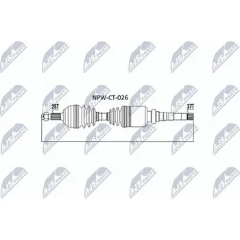 Poloosa kola Hnací hřídel - poloosa NTY NPW-CT-026