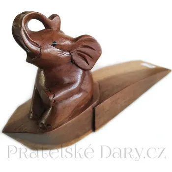slon soška Zarážka / Dřevo 16 cm