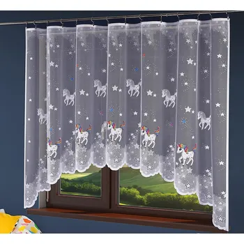 Dětská hotová záclona - Jednorožci - 230 x 135 cm