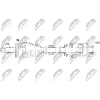 Poloosa kola Hnací hřídel - poloosa NTY NPW-HY-676