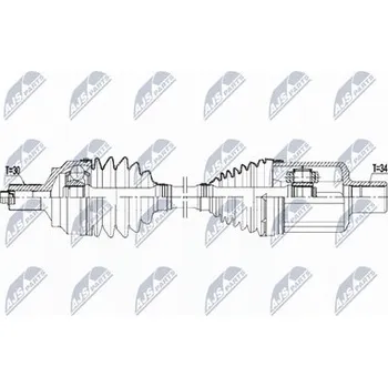 Poloosa kola Hnací hřídel - poloosa NTY NPW-ME-096