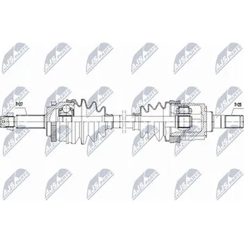 Poloosa kola Hnací hřídel - poloosa NTY NPW-HY-628