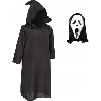 Karnevalový kostým Kostým Vřískot převlek smrt kostým Ghostface pláštěnka černá 146-158 2 díly