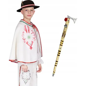 Karnevalový kostým KOSTÝM HORAL ZBOJNÍK KALHOTY KLOBOUK PAS 134-140