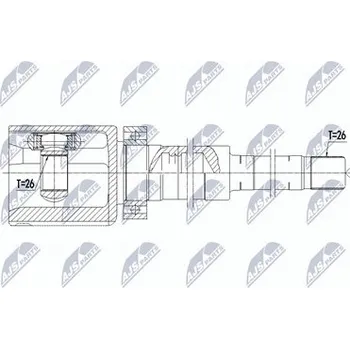 Poloosa kola Sada kloubů pro hnací hřídel NTY NPW-VV-082