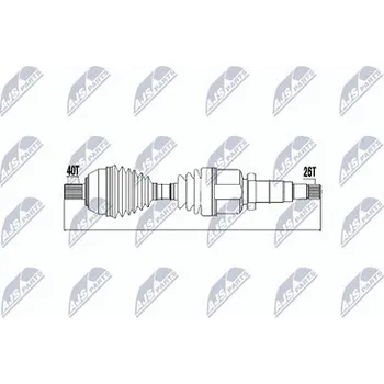 Poloosa kola Hnací hřídel - poloosa NTY NPW-FR-049
