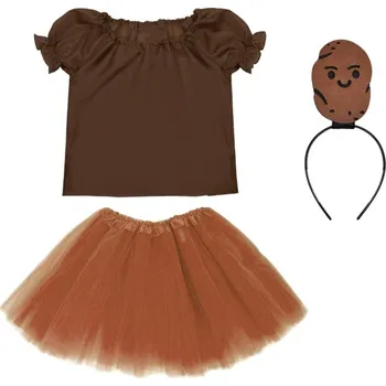 Karnevalový kostým KOSTÝM BRAMBORA SUKNĚ ČELENKA 116-128 4 díly