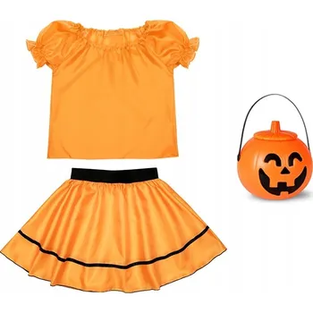 Karnevalový kostým KOSTÝM DÝNĚ KYBLÍK KOSTÝM DÝŇOVÝ HALLOWEEN PODZIMNÍ PLES 98-110 3 díly