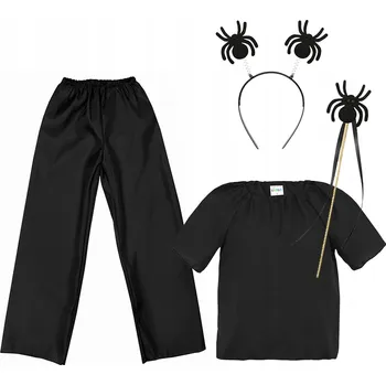 Karnevalový kostým KOSTÝM ČERNÝ PAVOUK 98-110 4dílný