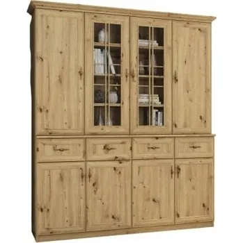 Komoda Stojící vitrína eMeblast dub artisan 45 x 170 x 200 cm