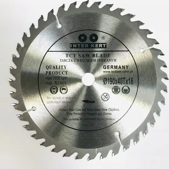 Vrták Kotoučová pila na dřevo s vidiovými zuby 190x32x40z INTER-KERT