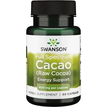 Zdraví Swanson Full Spectrum Cacao (Raw Cocoa) Doplněk stravy s kakaem 60 ks, kapsle, 400 mg